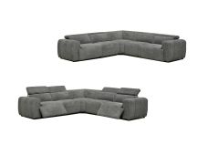 Cleo Boucle Electric Modular Lounge - Light Grey