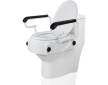 Toilet Seat Riser with Flip Up Handles Raised Toilet Safety Seat for Elderly