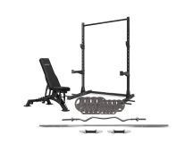 CORTEX SR3 Squat Rack with 90kg Standard Tri-Grip Weight, Bar and Bench Set