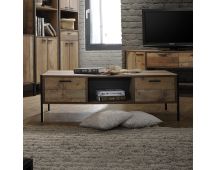 Coffee Table 2 Drawers Particle Board Storage in Oak Colour