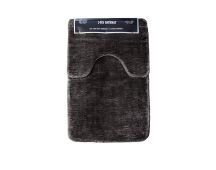 2 Pce Sorrento Plush Quality Non-slip Rubber Back Bath Mat Set Mink