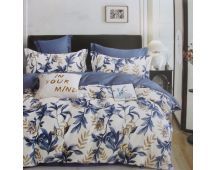 300TC Carolyn Blue Reversible Cotton Quilt Cover Set King