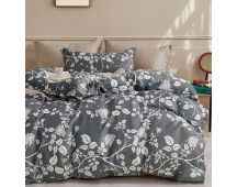 300TC Gardenia Charcoal Reversible Cotton Quilt Cover Set King