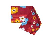 Assorted Extra Large Print Polar Fleece Throw Rug 150 x 200 cm Burgundy Floral