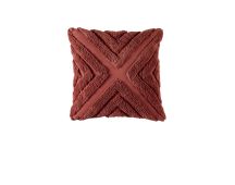 Bianca Haven Terracotta Cotton Chenille Square Cushion