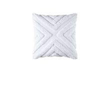 Bianca Haven White Cotton Chenille Square Cushion