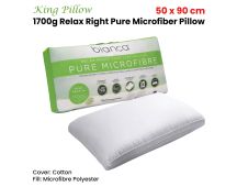 Bianca 1700g Relax Right Pure Microfiber King Pillow 50 x 90cm