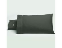 Bianca Pair of 500TC Cotton Sateen Standard Pillowcases Charcoal