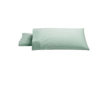 Bianca Pair of Heston Cotton Percale King Pillowcases Sage