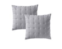 Bianca Pair of Langston Silver European Pillowcases