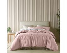 Bianca Acacia Blush Vintage Washed Cotton Quilt Cover Set King