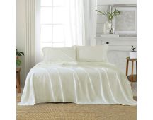 J Elliot Home Soft Microfiber Sheet Set Queen Ivory (labelled as White)