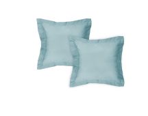 Algodon Pair of 300TC Cotton European Pillowcases Denim