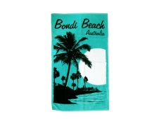 Aqua Blu Bondi Beach Aqua 100% Cotton Beach Towel 80 x 150 cm