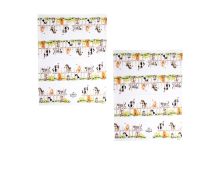 Ashdene Set of 2 Kitten Adventures Cotton Kitchen Tea Towels Chasing Butterflies