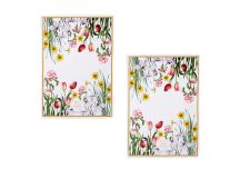 Ashdene Set of 2 Floral Symphony Cotton Kitchen Tea Towels 50 x 70 cm