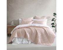 Logan and Mason Shelby Rose Cotton Rich Quilted Coverlet Set Queen/King