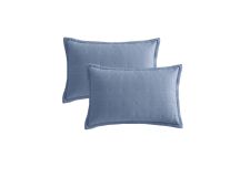 Platinum Collection Pair of Ascot Steel Standard Pillowcases 48 x 73 + 20cm