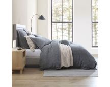 Private Collection Marbella Dark Grey 100% Cotton Matelasse Quilt Cover Set King