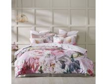 Logan and Mason 250TC Summer Daze Pink Cotton Sateen Quilt Cover Set Super King