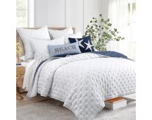 Jenny Mclean Swiss Dots Blue 3 Piece Coverlet Set King