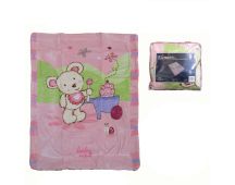 Elements Baby Luxurious Coral Fleece Blanket - Pink Teddy