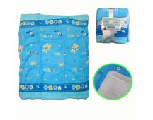 Elements Soft Coral Fleece Baby Blanket 80 x 100 cm -Blue