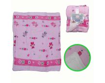 Elements Soft Coral Fleece Baby Blanket 80 x 100 cm -Pink