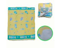 Elements Soft Coral Fleece Baby Blanket 80 x 100 cm - Yellow