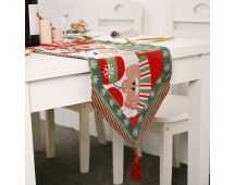 Christmas Table Runner thickened knitted Dining Tablecloth Xmas Party Decor(Santa Claus)