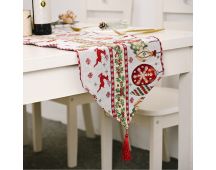 Christmas Table Runner thickened knitted Dining Tablecloth Xmas Party Decor(Elk)