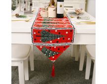 Christmas Table Runner thickened knitted Dining Tablecloth Xmas Party Decor(Tree)