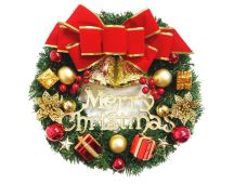 Christmas Wreath Door Garland Decoration Front Door Hanging Flowers Tree Decor(J1-2)