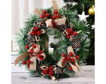 Christmas Wreath Door Garland Decoration Front Door Hanging Flowers Tree Decor(H1-3)