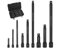 9Pcs Extension Bar Set 1/4" 3/8" 1/2" Black Drive Socket Auto Repairing