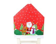 10x Christmas Chair Covers Dinner Table Santa Hat Snowman Home Décor Ornaments, Santa (10 Chair Covers)