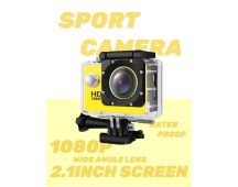 Action Camera 4K HD 16MP WiFi Waterproof 30M Sports Camera With 140° Wide Angle YELLOW COLOUR