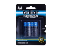 1 Pack of 4 AAA Platinum Alakaline Batteries Long Lasting Power Home