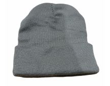 PLAIN BEANIE Unisex Mens Womens Winter Warm Hat Ski Cap Knit One Size - Grey