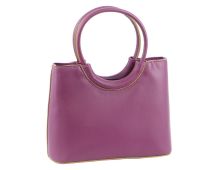 Milleni Mini Fashion Bag Tote Handbag in Plum