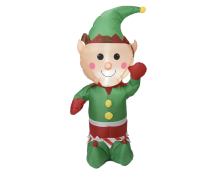 120cm Christmas Charm Inflatable Elf w/ LED Xmas Decoration