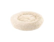 XL-70cm cream PawfectFriend Dog Pet Cat Calming Bed Plush Beds Large Fluffy Donut Comfy Cushion Puppy Mat