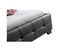 King Single PU Leather Deluxe Bed Frame Black