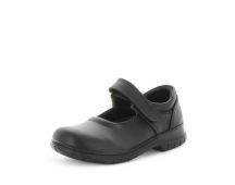 WILDE SCHOOL Girl's JAMESON School Black Smooth Shoe 4US