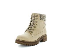 WILDE Women's SNUGGLE Boots Beige Micro Shoe 39EU