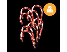 Solar Candy Cane Path Lights – 8 Pack, 32cm