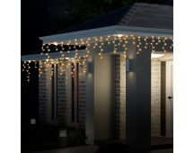 Solar 200 LED Icicle Lights – 3.9m x 33cm, available in 3 Colors - Multicolor