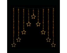 LED Wire Star Curtain Gold Lights