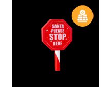 Solar Santa Stop Sign Stake 45cm