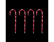 LED Timer Candy Cane Stakes Battery Operated 4pk 58cm